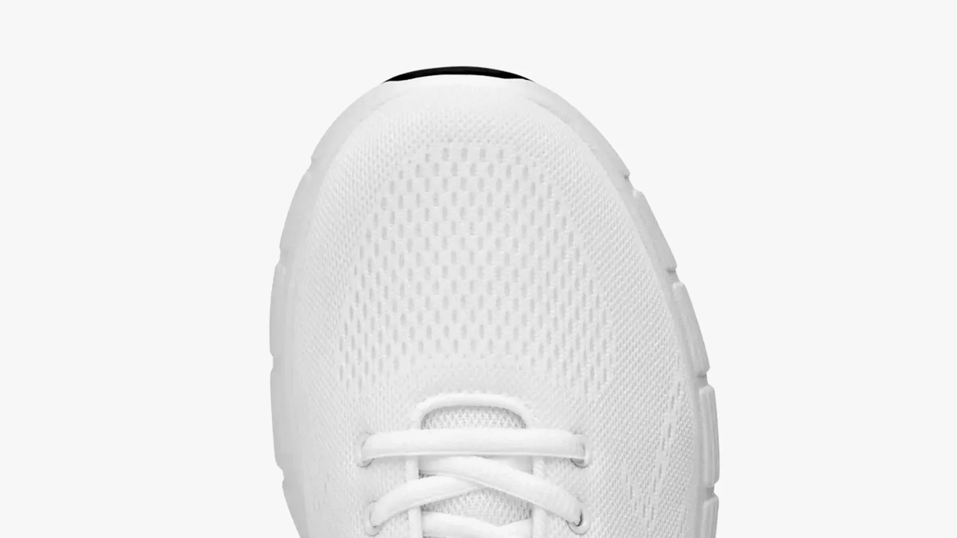 Detailed image showing the toe of Costco’s new sneaker that looks very similar to popular models made by Hoka.