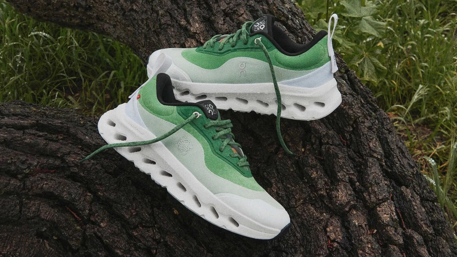 green sneakers