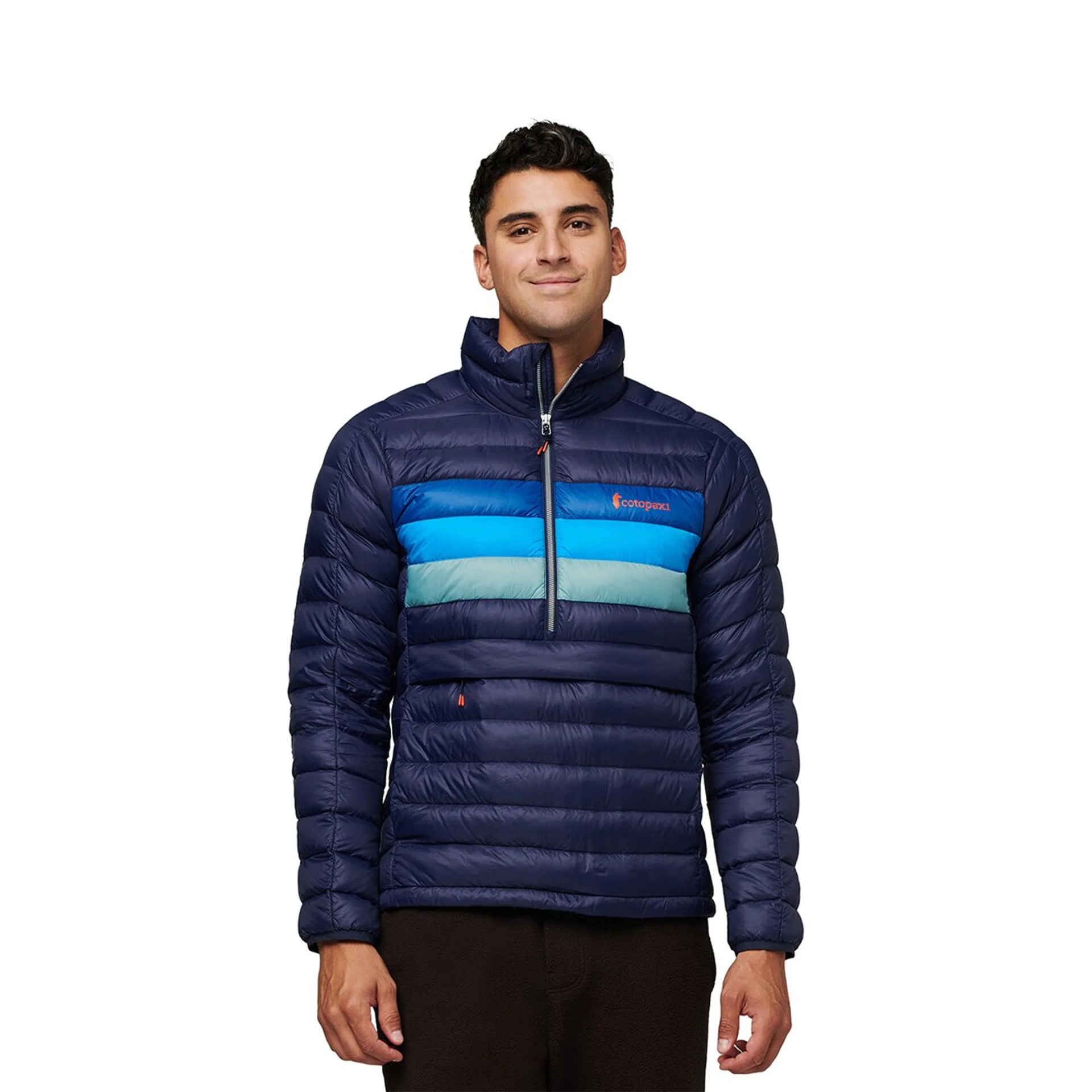 man wearing puffer jacket